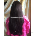 Top quality siliky straight kosher wig and jewish wig virgin remy human hair brown color